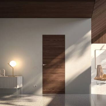 Porte battante invisible affleurante Absolute Swing Ermetika"