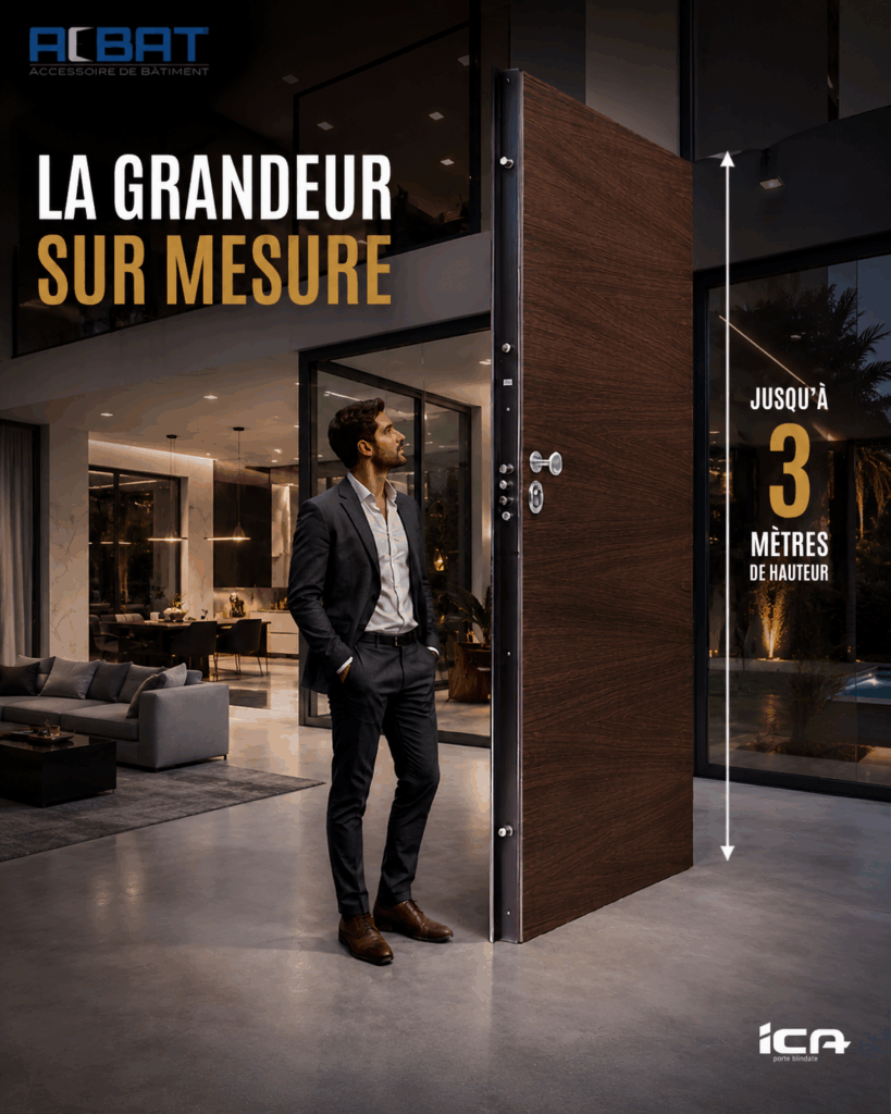 Porte blindée italienne design haut de gamme Tunisie